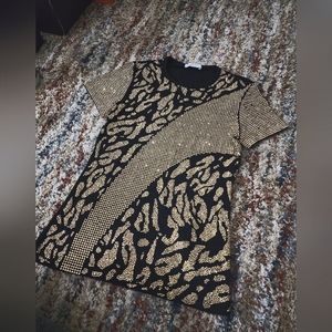 Versace WOMENS Rhinstone Top Cheetah leopard look Versace shirt